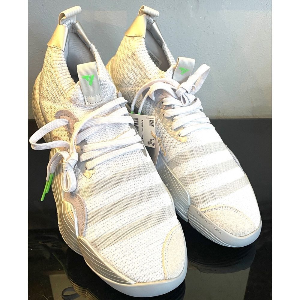 New Adidas Mens Adidas Trae Young 2 Low Dash Grey Basketball Shoes M 11 W 12
